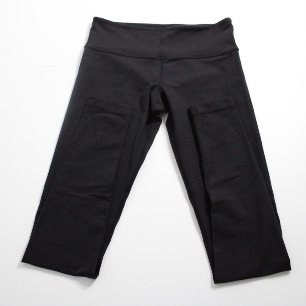 Lululemon Womens Size 6 Wunder Under Black Leggings Low Rise Ankle